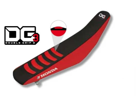 Husă șa BLACKBIRD HONDA CRF 450R '05-'08 DOUBLE GRIP 3 culoare Negru/Rosu
