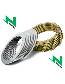 Set discuri de ambreiaj cu distantiere NEWFREN - KAWASAKI ER-6F/N '06-'16; ZZR 600 '90-'07; KLR 650 '12-'18; KLE 650 VERSYS '07-'21; EN 650 VULCAN '15-'21 (EBS4424) (F.2715)