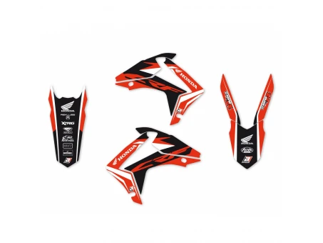 Kit grafic BLACKBIRD HONDA CRF 250R '14-'17, CRF 450R '13-'16 DREAM 4 culoare Rosu Negru