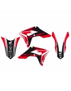 Kit grafic BLACKBIRD HONDA CRF 250R '18-'21, CRF 450R '17-'21, CRF 450X '17-'24 culoare Rosu Negru
