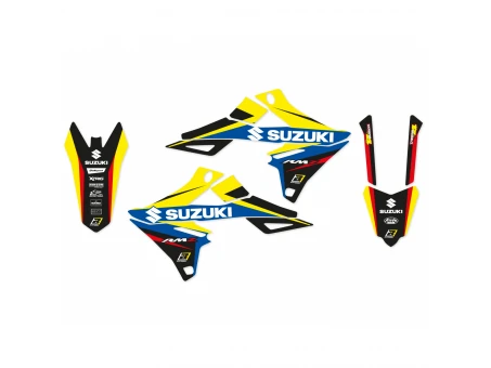 Kit grafic BLACKBIRD SUZUKI RMZ 250 '19-'24, RMZ 450 '18-'24 DREAM 4 culoare Galben Albastru