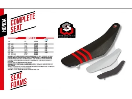 Șa completă HONDA CR 125/250 02-07 STANDARD, culoare Negru (Înlocuit de E9102S/01) | E9102S