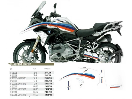 Kit grafic BLACKBIRD BMW R 1200GS ADVENTURE '14-'18 (CLASSIC LINE)