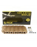 PROX ŁAŃCUCH NAPĘDOWY 520 X-RING GOLD 120 OGNIW KOLOR ZŁOTY (OTWARTY + ZAPINKA) (37,8KN) | 07.RC520120XCG