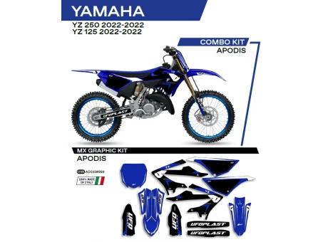 Kit grafic UFO YAMAHA YZ 125/250 22 APODIS culoare OEM (Albastru/Alb/Negru) | AD032999