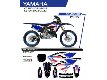 Kit grafic UFO YAMAHA YZ 125/250 22 PATRIOT culoare Negru | AD047001