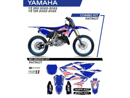 Kit grafic UFO YAMAHA YZ 125/250 22 PATRIOT culoare OEM (Alb/Albastru) | AD047999