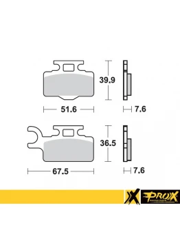 Placute de frana ProX KH302 KAWASAKI KX 65 '00-20, SUZUKI RM 65 '03-05 fata
