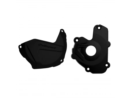 Kit protectii capac ambreiaj/alternator POLISPORT - KAWASKI KX 250F '13-'16 - Negru