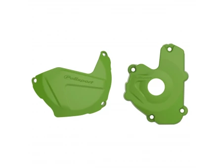 Kit protectii capac ambreiaj/alternator POLISPORT - KAWASKI KX 250F '13-'16 - Verde