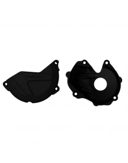 Kit protectii capac ambreiaj/alternator POLISPORT - KAWASKI KX 450F '16-'1 Negru