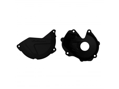 Kit protectii capac ambreiaj/alternator POLISPORT - KAWASKI KX 450F '16-'1 Negru