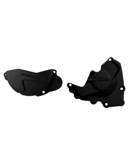 Kit protectii capac ambreiaj/alternator POLISPORT - HONDA CRF 250R '13-'17 - Negru