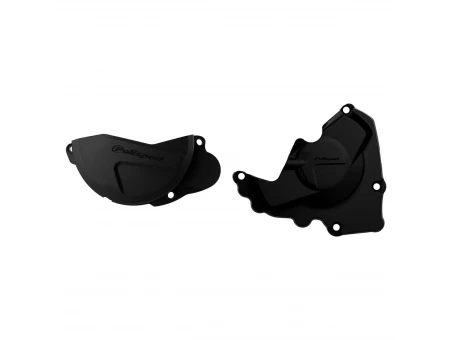 Kit protectii capac ambreiaj/alternator POLISPORT - HONDA CRF 250R '13-'17 - Negru