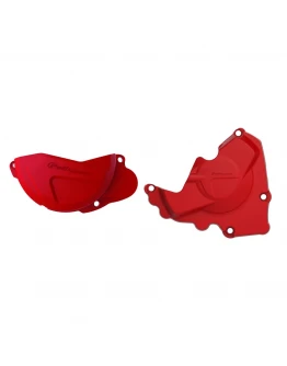 Kit protectii capac ambreiaj/alternator POLISPORT - HONDA CRF 250R '13-'17 - Rosu