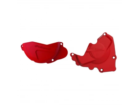 Kit protectii capac ambreiaj/alternator POLISPORT - HONDA CRF 250R '13-'17 - Rosu