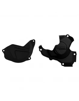 Kit protectii capac ambreiaj/alternator POLISPORT - HONDA CRF 450R '16-'17 - Negru
