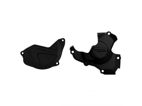 Kit protectii capac ambreiaj/alternator POLISPORT - HONDA CRF 450R '16-'17 - Negru