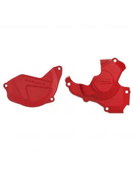 Kit protectii capac ambreiaj/alternator POLISPORT - HONDA CRF 450R '16-'17 - Rosu