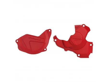 Kit protectii capac ambreiaj/alternator POLISPORT - HONDA CRF 450R '16-'17 - Rosu