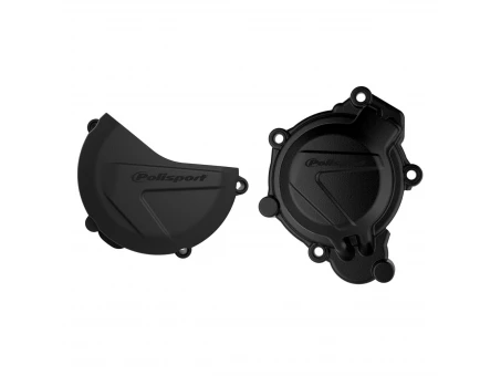 Kit protectii capac ambreiaj/alternator POLISPORT - KTM SX/XC 125/150 '16-'1NA TC 125 '16-'1 Negru