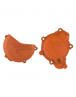 Kit protectii capac ambreiaj/alternator POLISPORT - KTM SX/XC 125/150 '16-'1NA TC 125 '16-'1 Portocaliu