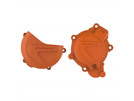 Kit protectii capac ambreiaj/alternator POLISPORT - KTM SX/XC 125/150 '16-'1NA TC 125 '16-'1 Portocaliu