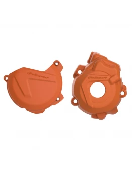 Kit protectii capac ambreiaj/alternator POLISPORT - KTM SX-F/XC-F 250/350 '09-'16; Husqvarna FC 250/350 '14-'15 - Portocaliu