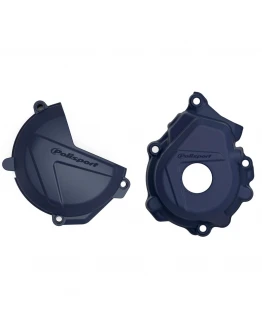 Kit protectii capac ambreiaj/alternator POLISPORT - KTM SX-F/XC-F 250/350 '16-22; Husqvarna FC 250/350 '16-22 - Albastru