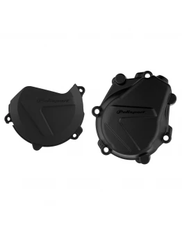 Kit protectii capac ambreiaj/alternator POLISPORT - KTM EXC-F/XC-F 450 '16-22; Husqvarna FC 450 '16-'1 Negru
