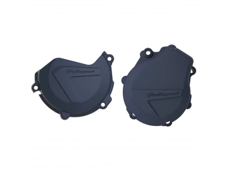 Kit protectii capac ambreiaj/alternator POLISPORT - KTM EXC-F/XC-F 450/500 '17-22; Husqvarna FE 450/501 '17-22 - Albastru