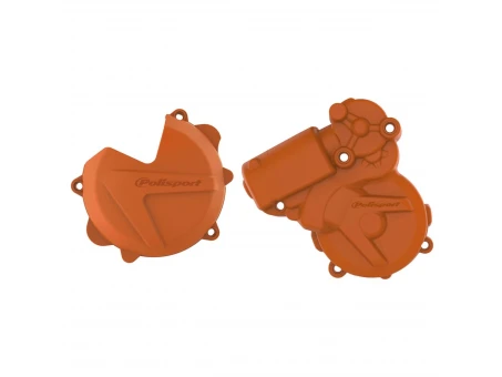 Kit protectii capac ambreiaj/alternator POLISPORT - KTM EXC/XCW 250/300 '13-'16; Husqvarna TE 250/350 '13-'16 - Portocaliu