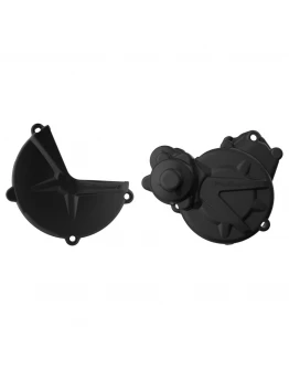 Kit protectii capac ambreiaj/alternator POLISPORT - GAS GAS EC/XC 250/300 '17-'20 - Negru