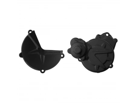 Kit protectii capac ambreiaj/alternator POLISPORT - GAS GAS EC/XC 250/300 '17-'20 - Negru