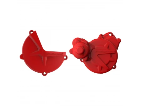 Kit protectii capac ambreiaj/alternator POLISPORT - GAS GAS EC/XC 250/300 '17-'20 - Rosu