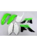 Kit complet plastice UFO KAWASAKI KXF 250 13-16 culoare OEM16 (Verde/Alb/Negru)(KA221E999A) | KAKIT221999A