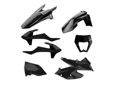 Kit plastice POLISPORT - KTM EXC/EXC-F TPI '17-'19 - Negru | 90883