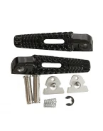 Set scărițe pasager BIKETEC cu prinderi complete Suzuki GSX-R/B-King - Negru | BTFR009