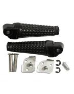 Set scărițe pasager BIKETEC cu prinderi complete Suzuki GSX-R - Negru | BTFR038