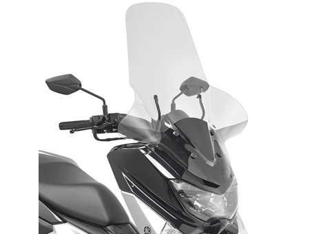 Parbriz moto KAPPA - YAMAHA N-Max 125-155 (15-19) 81,5 X 64,5 CM Transparent - necesar Kit montaj D2123KITK | 2123DTK