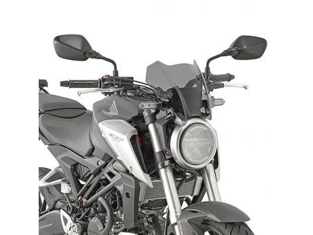 Parbriz moto KAPPA - HONDA CB 125R (18-19), CB 300R (18-19) 21 X 28 CM Fumuriu cu suport montaj | KA1164