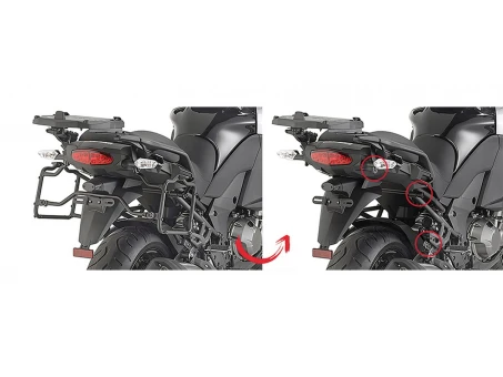 Suport pentru genti laterale KAPPA montare rapida MONOKEY SIDE KAWASAKI Versys 1000 (15-16) | KLXR4113
