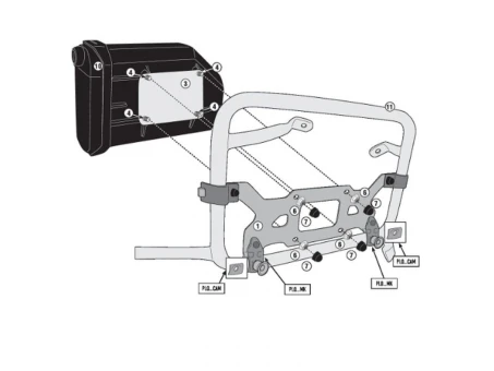 Suport trusa scule KAPPA - KS250 pentru cadru KLO1192MK/CAM HONDA NC 750X 21 | KTL1192KIT