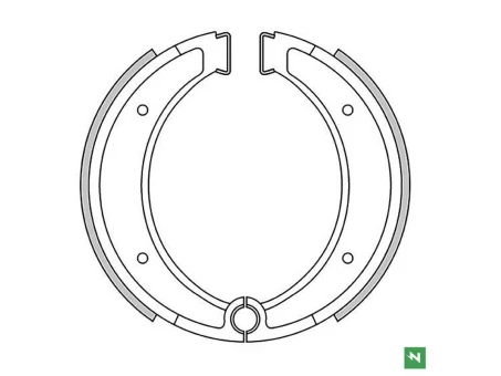 NEWFREN SZCZĘKI HAMULCOWE PRZÓD/TYŁ HUSQVARNA AE 500 84-, CR 125 81-84, CR 240/250/390, CR 430 81-81, CR 490 83-, (162X25MM) | GF1110