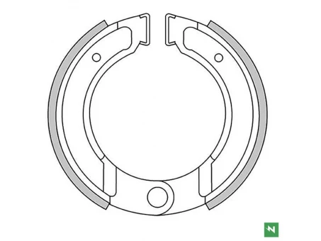 NEWFREN SZCZĘKI HAMULCOWE TYŁ HONDA CR 480R 82, KTM GS 125/175 72-82, MC 250 74-83, MX 250 74-81 (130X30MM) | GF1124