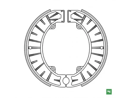 NEWFREN SZCZĘKI HAMULCOWE PRZÓD/TYŁ KTM MX 250 82, TYŁ KTM GS 175 77-82 (181X25MM) | GF1126