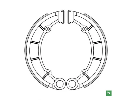 NEWFREN SZCZĘKI HAMULCOWE TYŁ KAWASAKI KLF 300 BAYOU 89-05, KVF 300 PRIARE 99-01, KLF 400 BAYOU 93-98, KVF 400 PRAIRIE 99-01, H1/KH1 500 73-75 (180X35MM) | GF1141