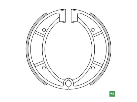 NEWFREN SZCZĘKI HAMULCOWE PRZÓD/TYŁ HUSQVARNA CR 125 83-90, CR 240 81-87, CR 250 81-95, WR 125 82-90, WRE 125 82-88, XC 430 81-87, TYŁ WR 250 87-89, TC 510 88-92, WR 240 85-90, WR 250 87-89 (160X30MM) | GF1152