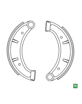 Set saboti frana NEWFREN - fata HUSQVARNA CR 240/250 '83-'86, TE 510 '84-'87, WR 125 /240/250 '83-'86, WR 400 '85, WRE 125 '83-'87, WRE 240/250 '83, (160X25MM)