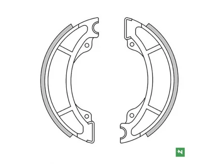 NEWFREN SZCZĘKI HAMULCOWE TYŁ HUSQVARNA WRE 125 89-94, TYŁ/PRZÓD KTM GS 125/250/600 83-85, MX 125/250/500 83-86 (130X22MM) | GF1185